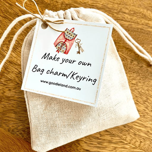 Make Your Own Wooden Bag charm/Keyring - Eco Friendly Party / Goodie Bags