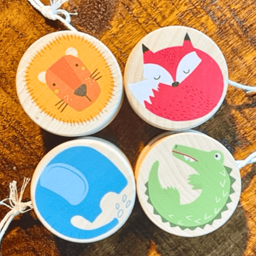 Wooden jungle animal yoyo - Eco Friendly Party / Goodie Bags