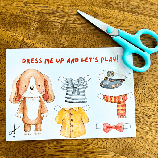 Dog Paper Dress Up Activity Card - Eco Friendly Party / Goodie Bags