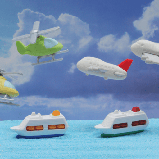Iwako Eraser - Planes, Helicopters and Ships - Goodieland