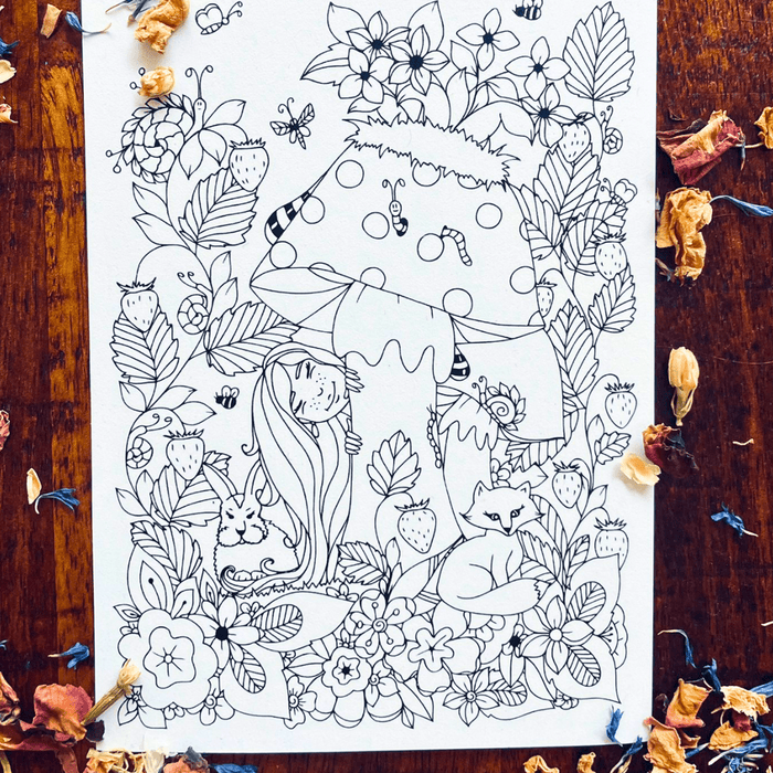 Double Sided Lovely Colouring Page - Goodieland