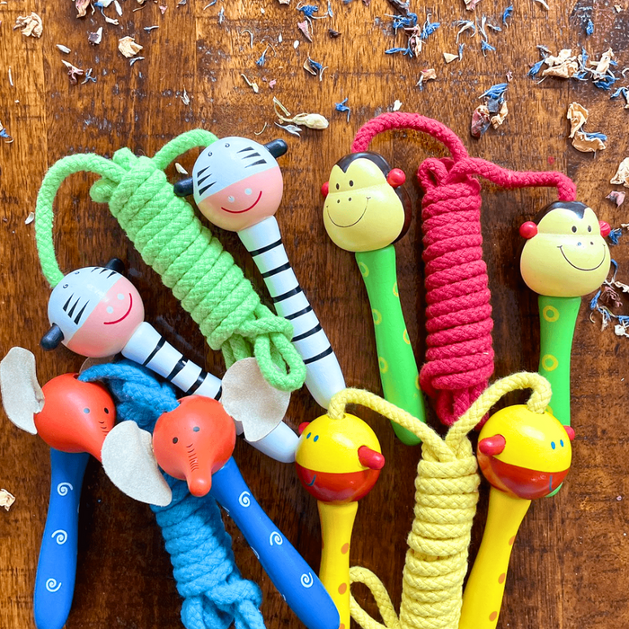 Wooden skipping rope jungle animals - Goodieland